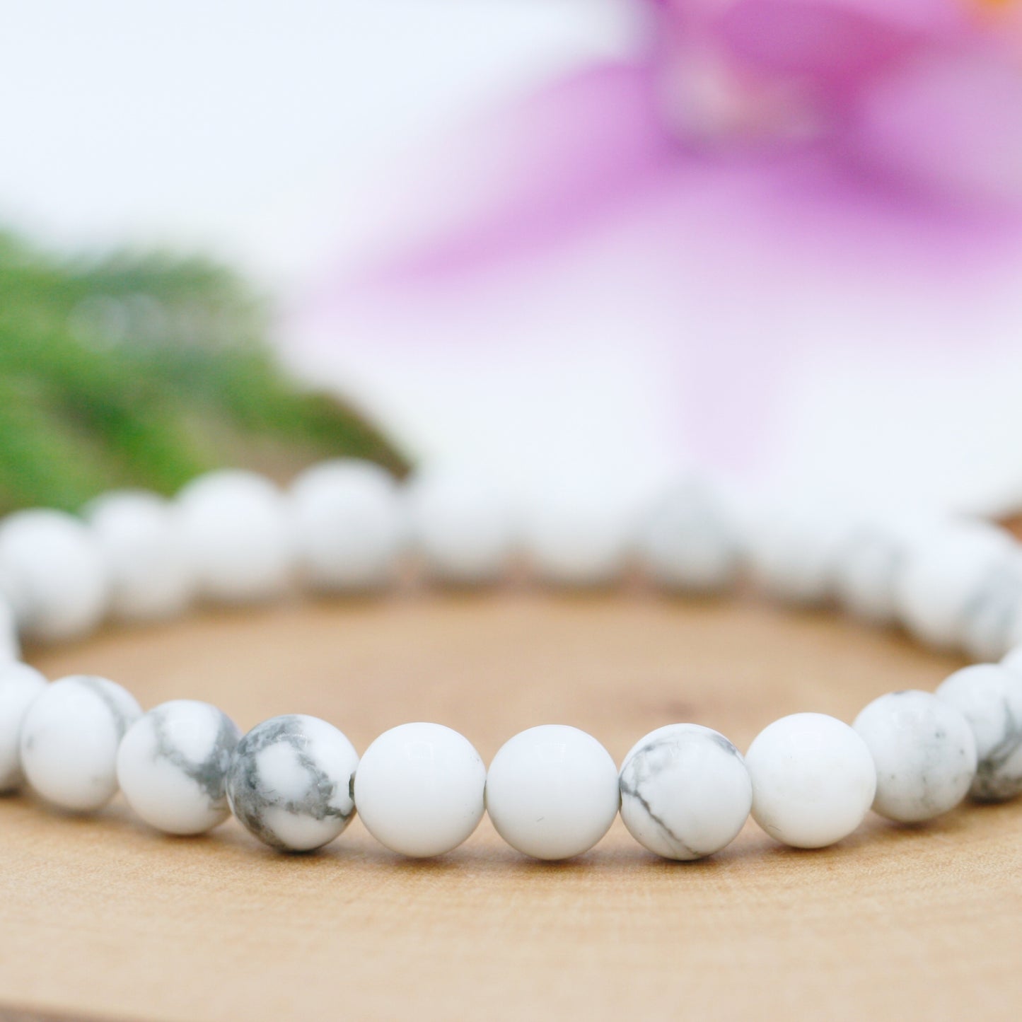 6mm White Howlite Healing Crystal Bracelet