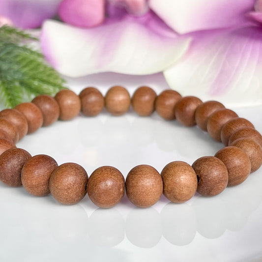 8mm Authentic Sandalwood Mala Bracelet