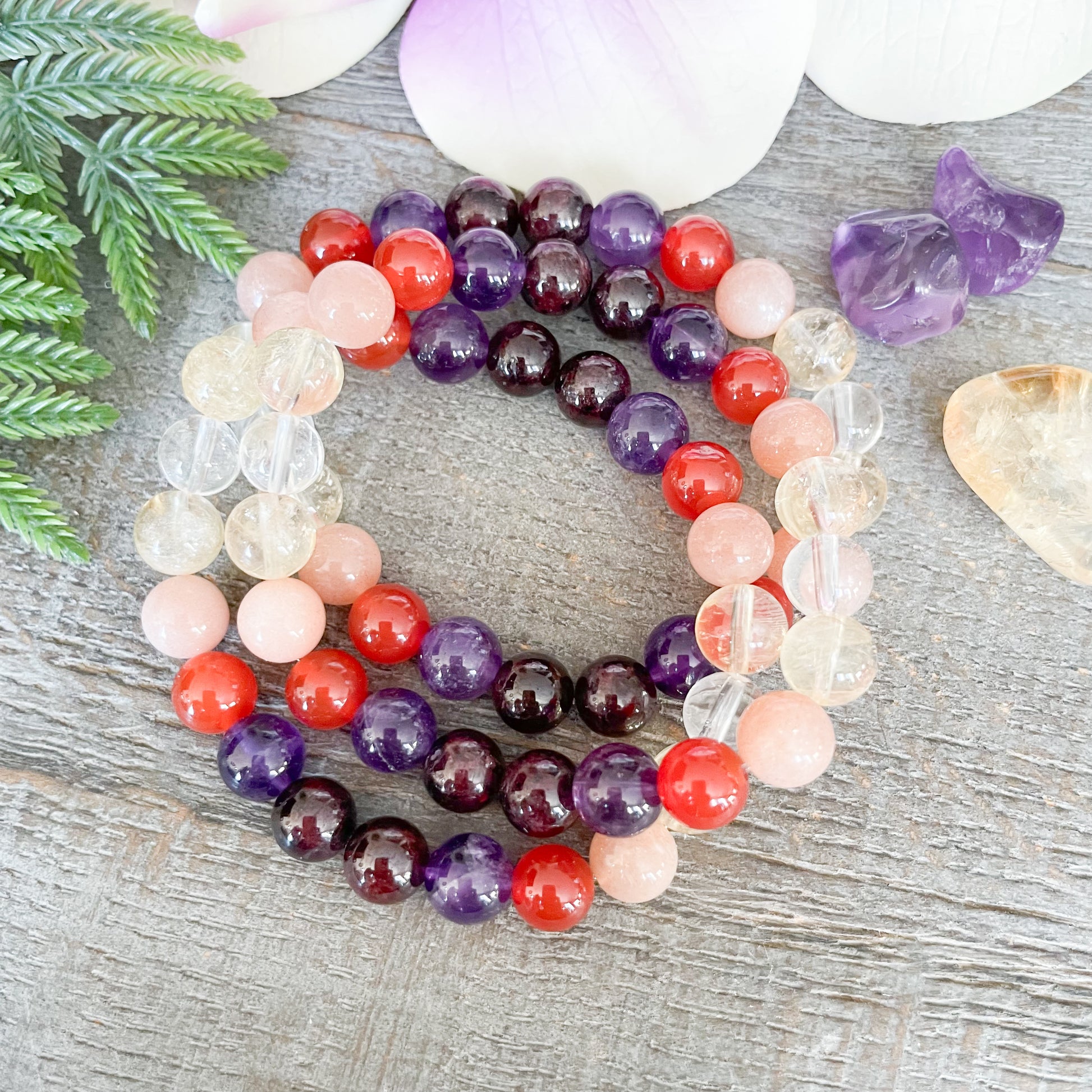 Stack of 3 Luck and Prosperity Bracelets