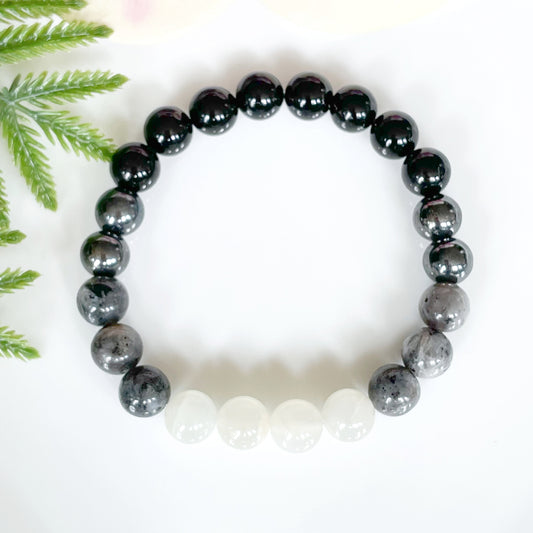 Moon Phases Crystal Beaded Bracelet