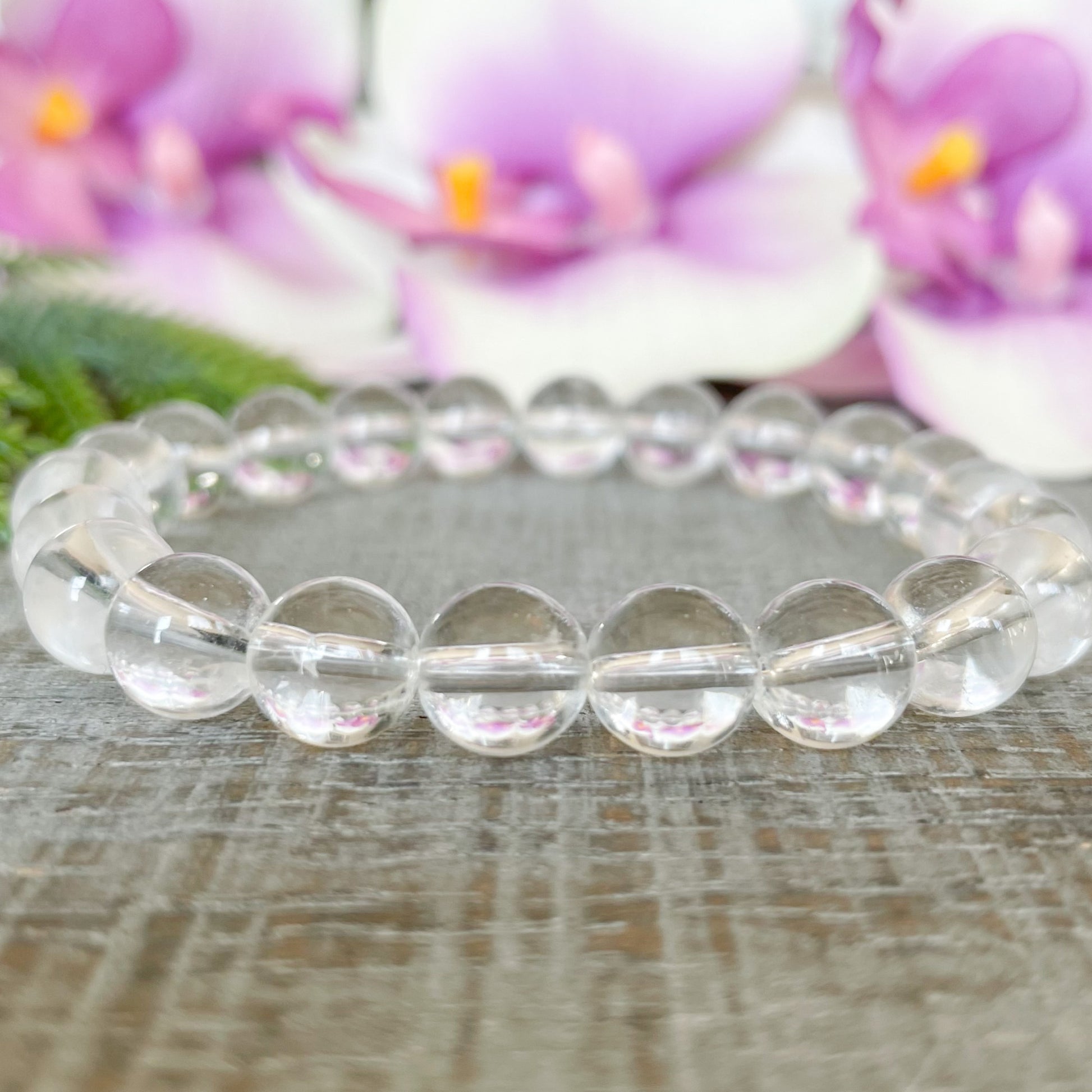 8mm Clear Quartz Crystal Bracelet