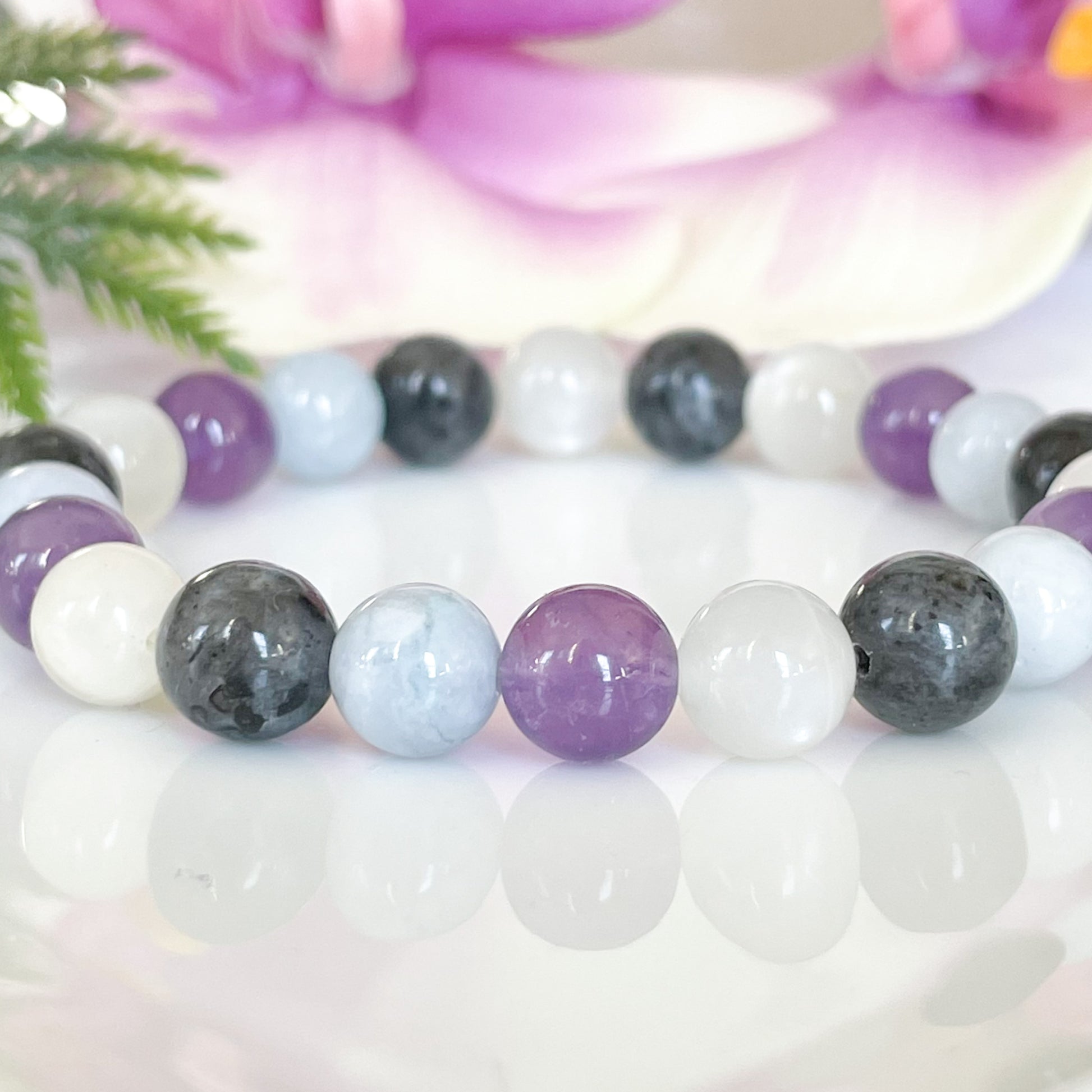 Aquarius Zodiac Gemstone Bracelet