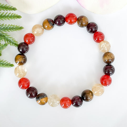 Aries Zodiac Gemstone Bracelet