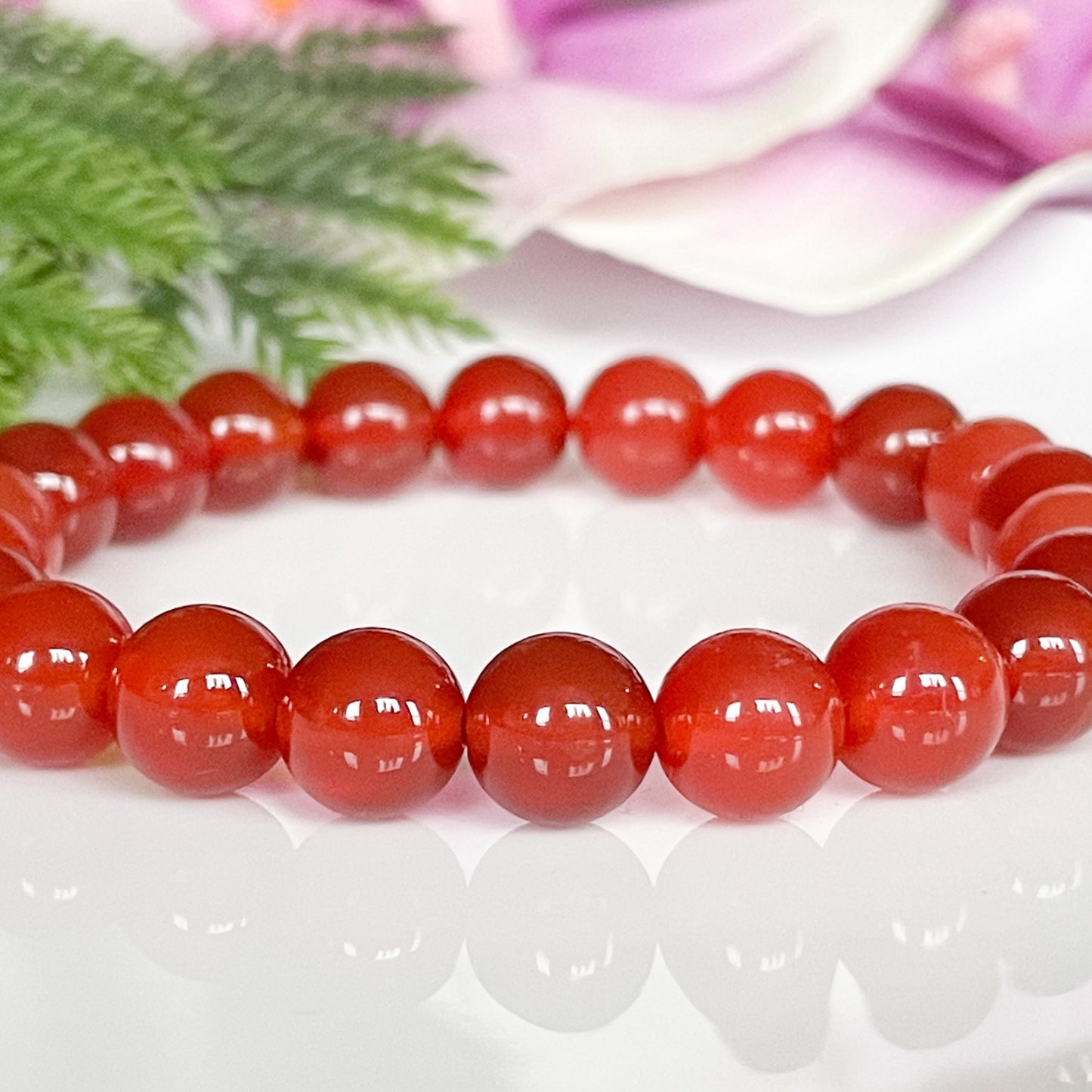 8mm Red Carnelian Healing Crystals Bracelet