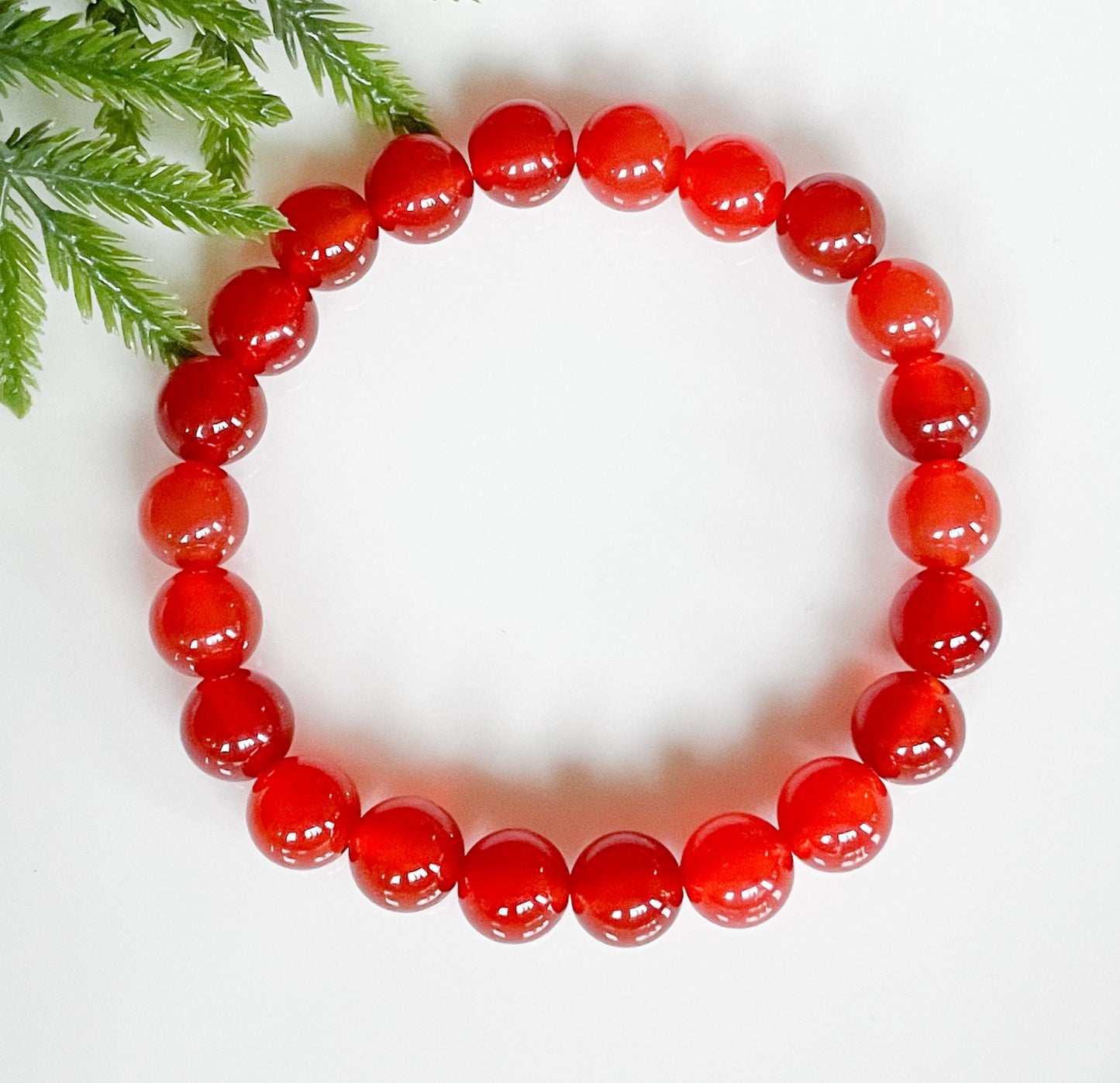 8mm Red Carnelian Healing Crystals Bracelet