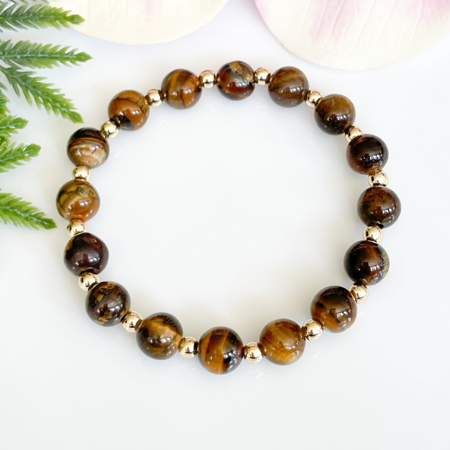 Real Tiger Eye Gemstone Bracelet for Women