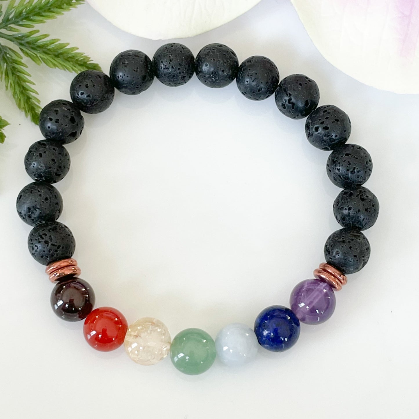 7 Chakra Lava Stone Aromatherapy Bracelet