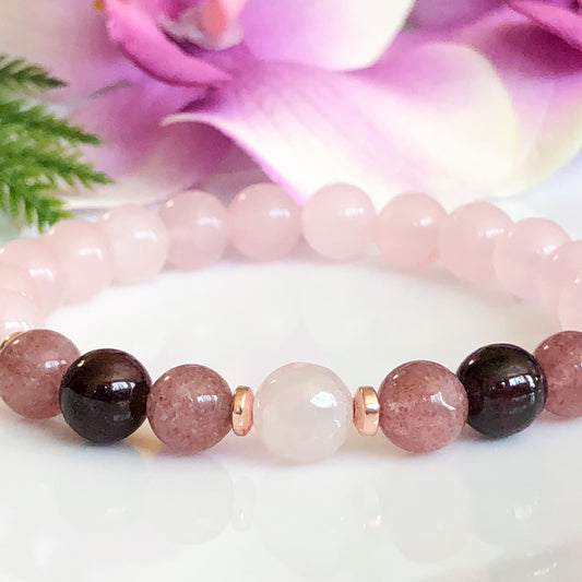 Rose Quartz Bracelet for Love, Luck, and Gratitude