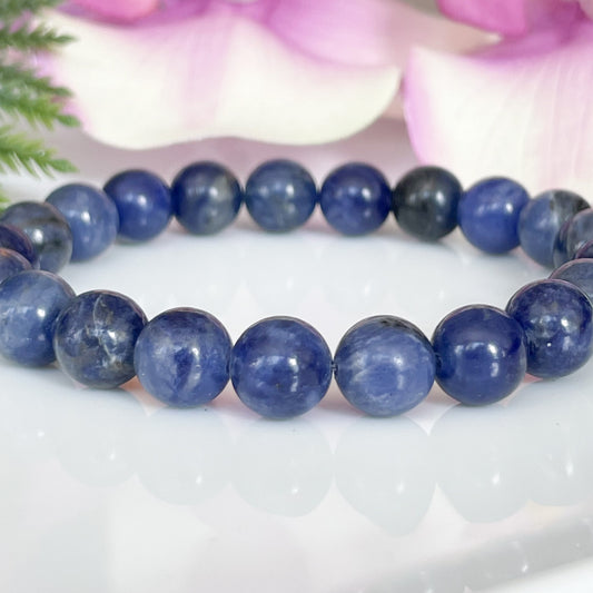 Blue Sodalite Beaded Gemstone Bracelet