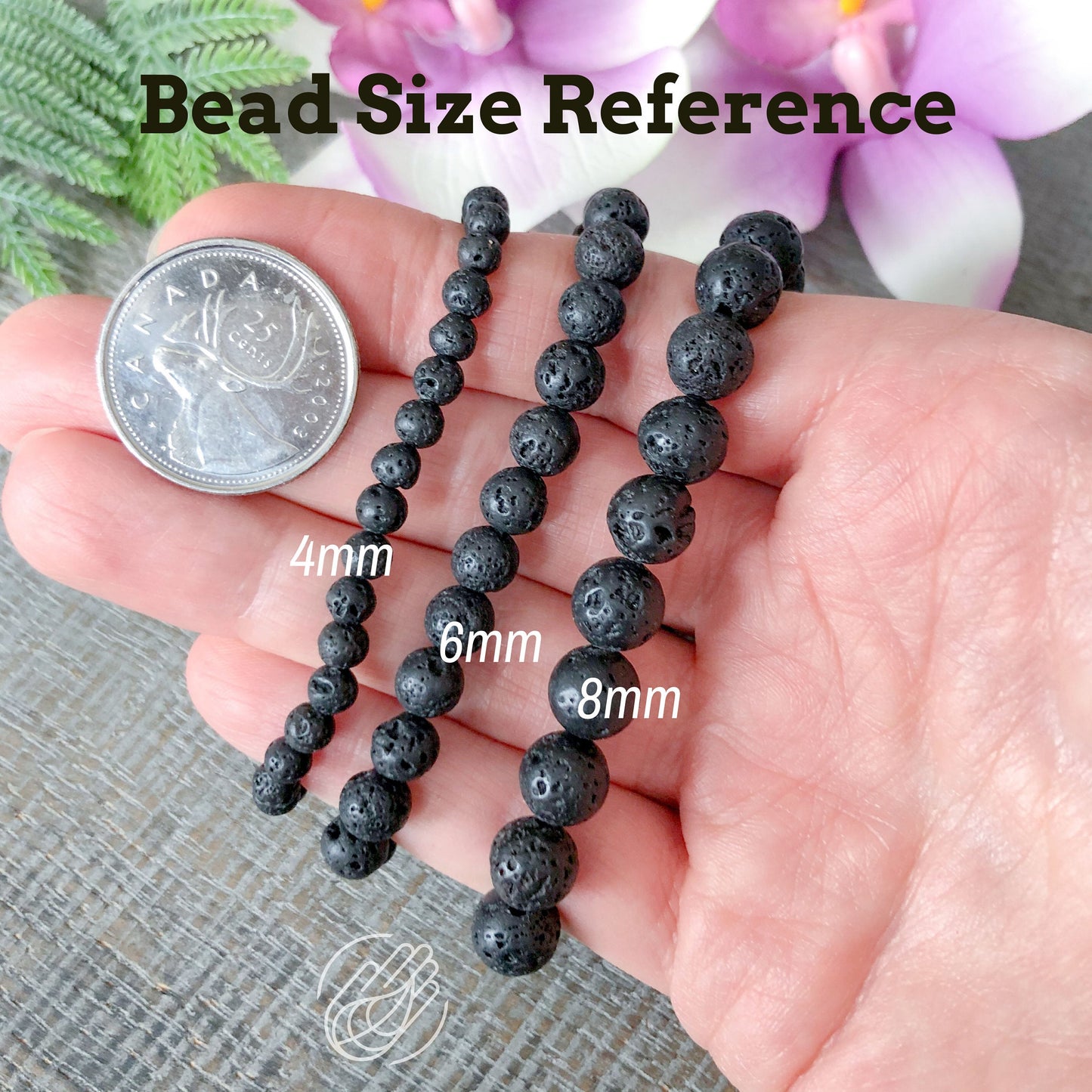 6mm Black Lava Stone Bracelet