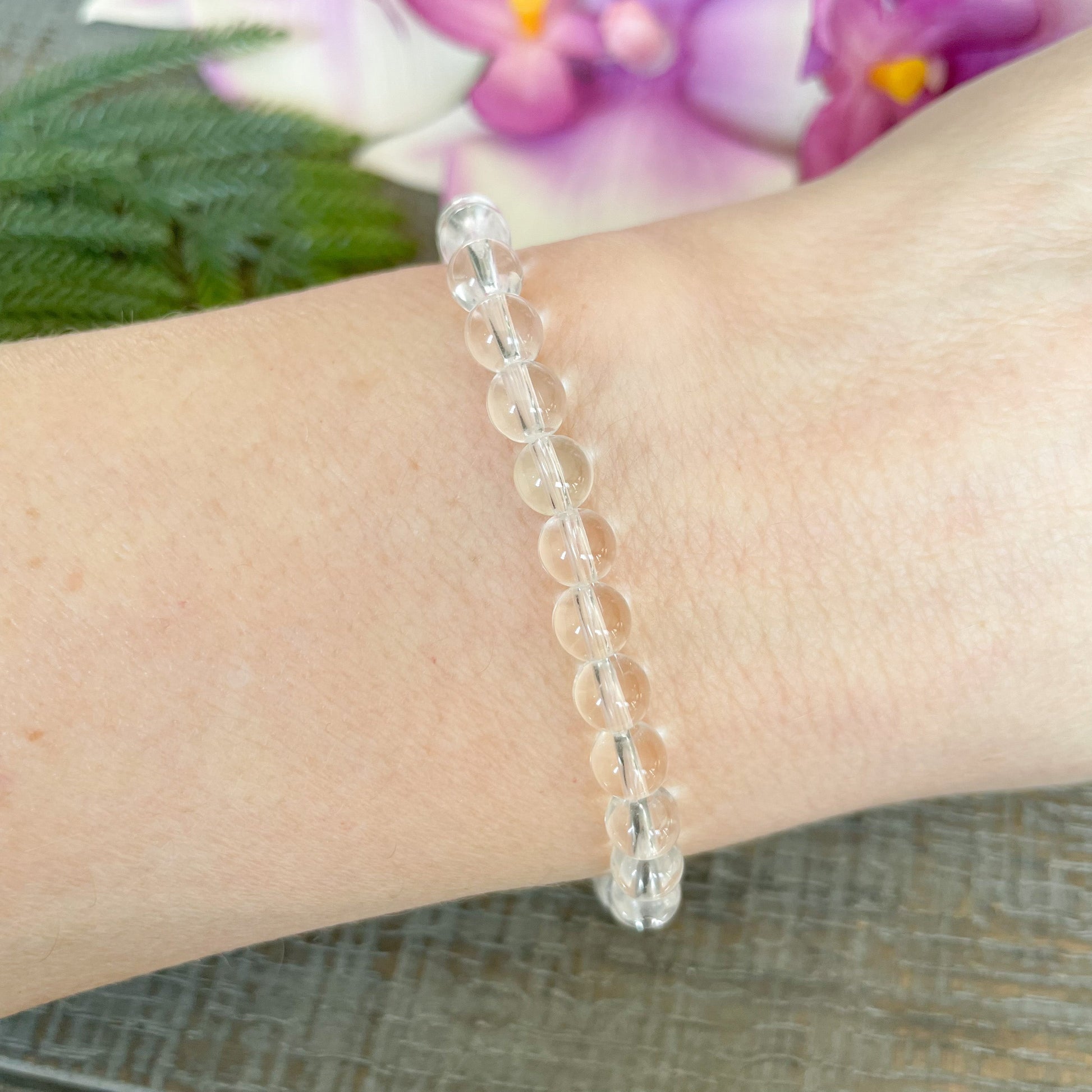 6mm Clear Quartz Crystal Bracelet