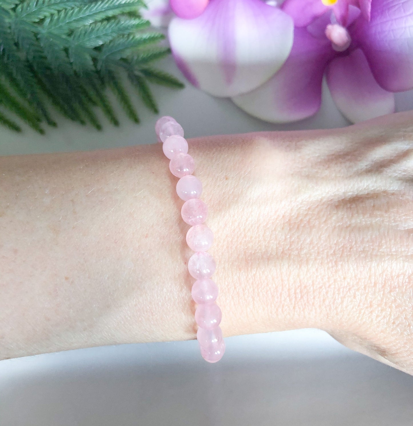 6mm Rose Quartz Gemstone Bracelet