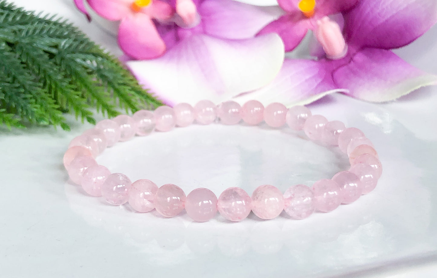 6mm Rose Quartz Gemstone Bracelet