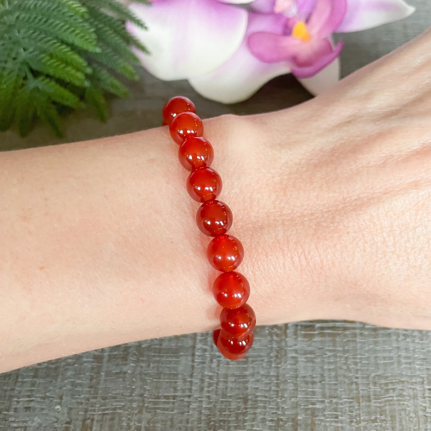 8mm Carnelian Healing Crystals Bracelet