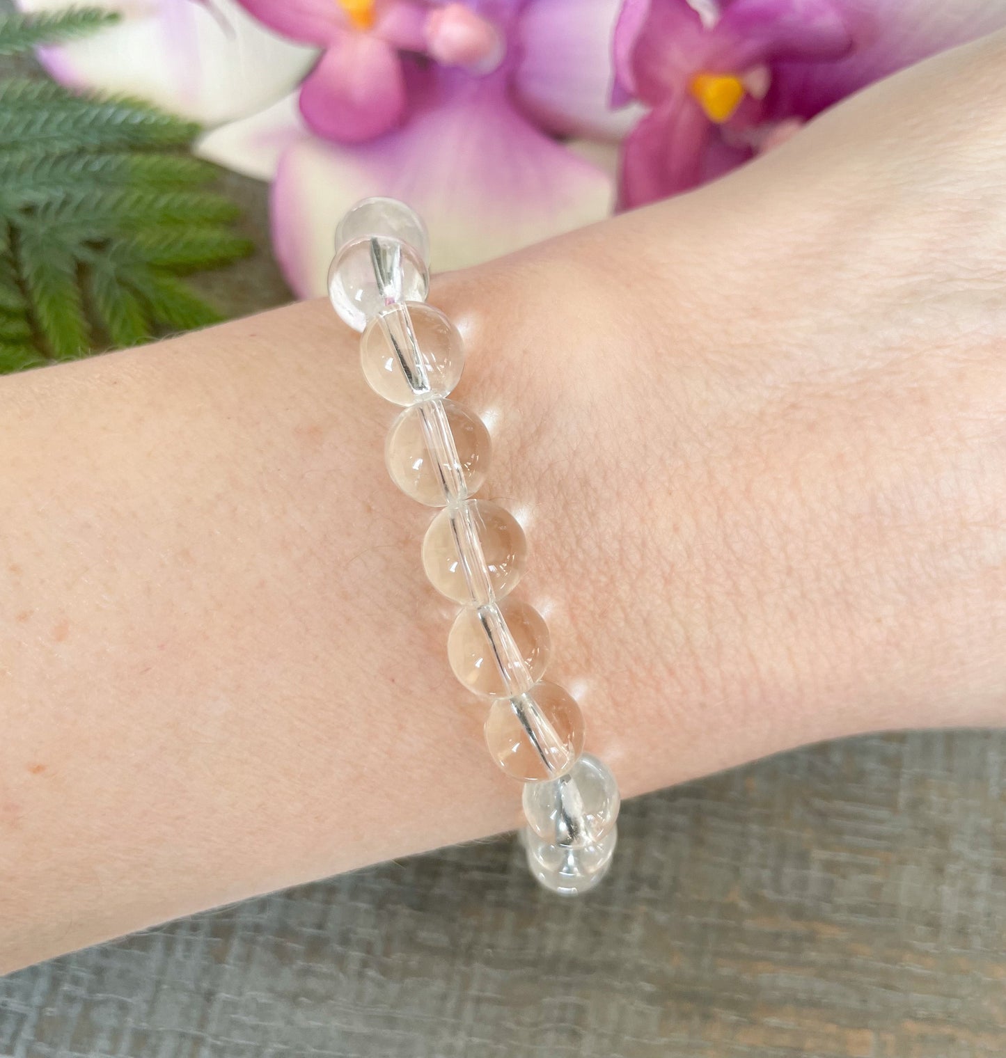 8mm Clear Quartz Crystal Bracelet