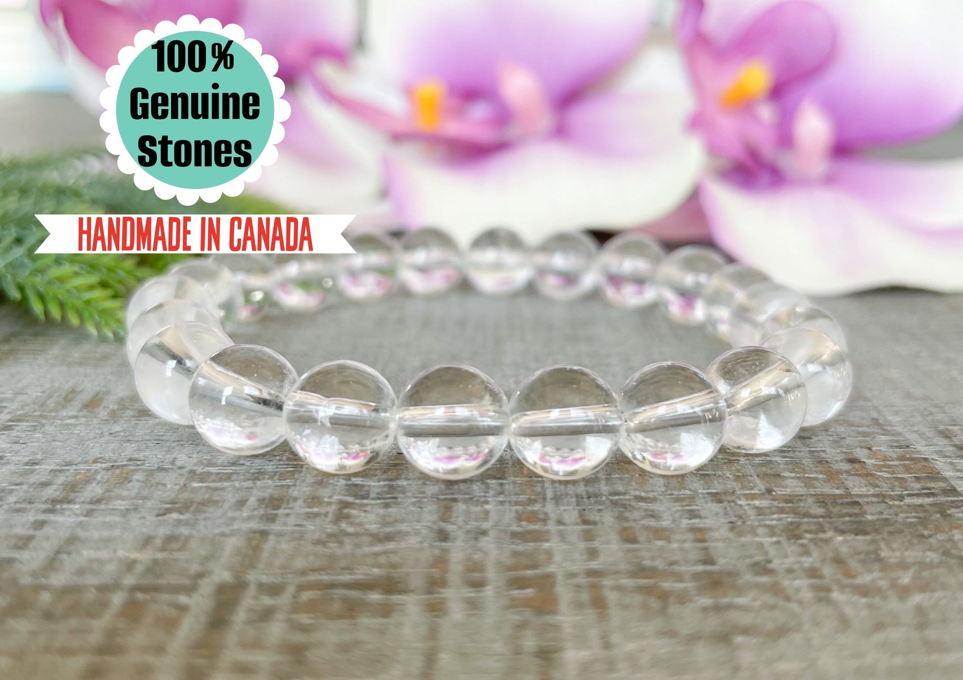 8mm Clear Quartz Crystal Bracelet