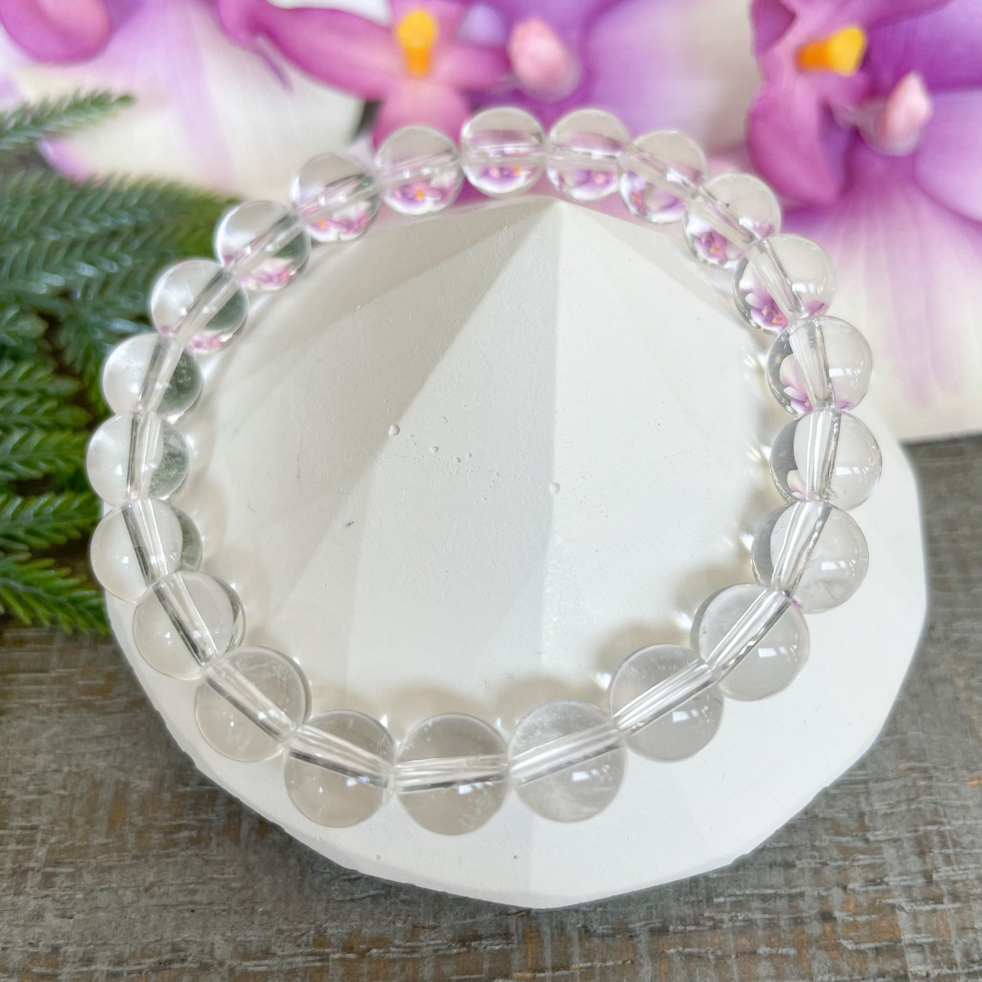 8mm Clear Quartz Crystal Bracelet