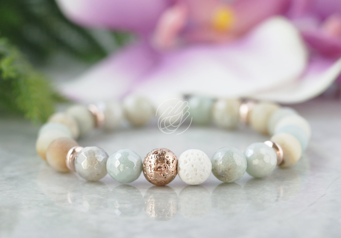 Amazonite Healing Crystals Aromatherapy Bracelet