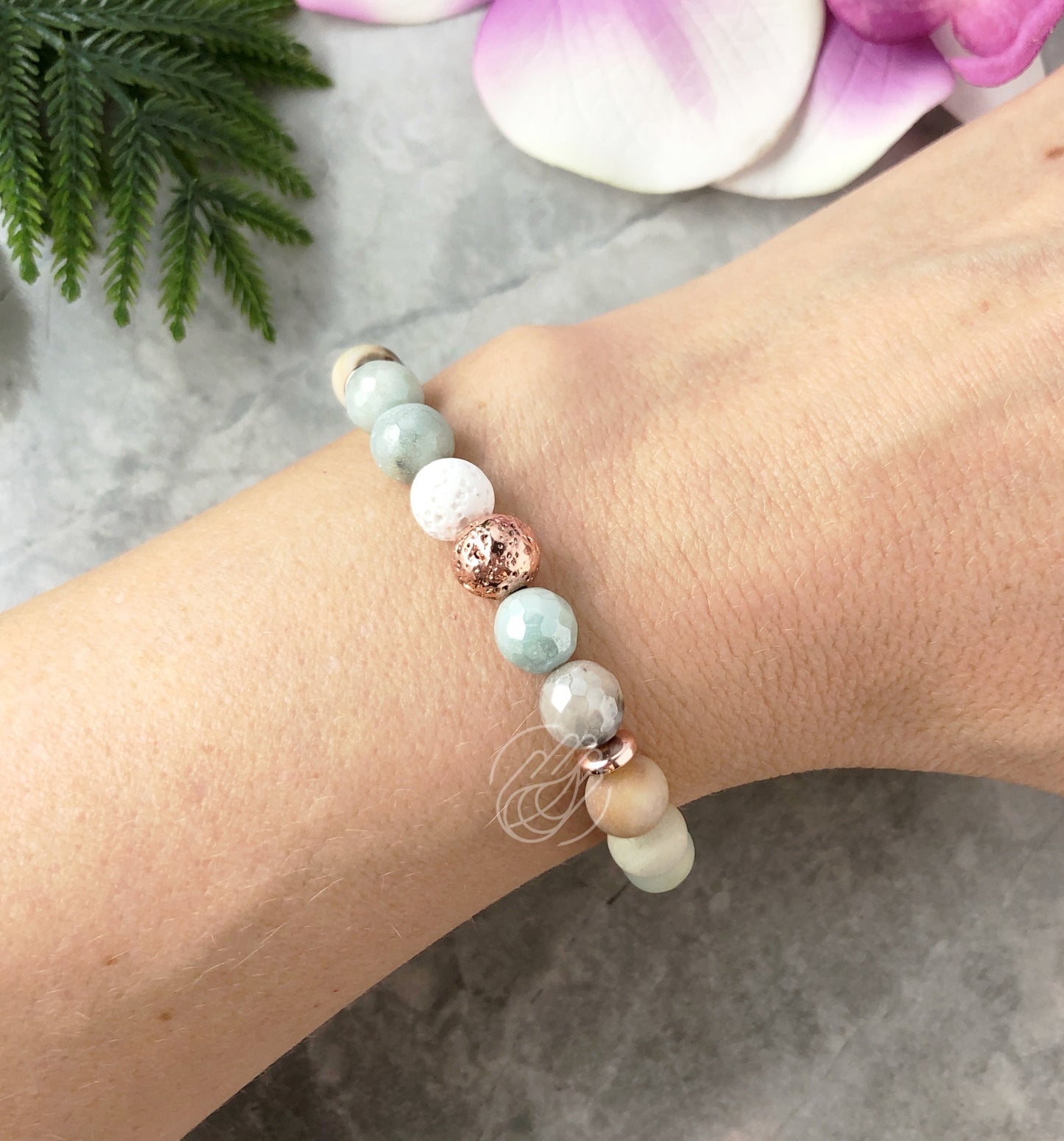 Amazonite Healing Crystals Aromatherapy Bracelet