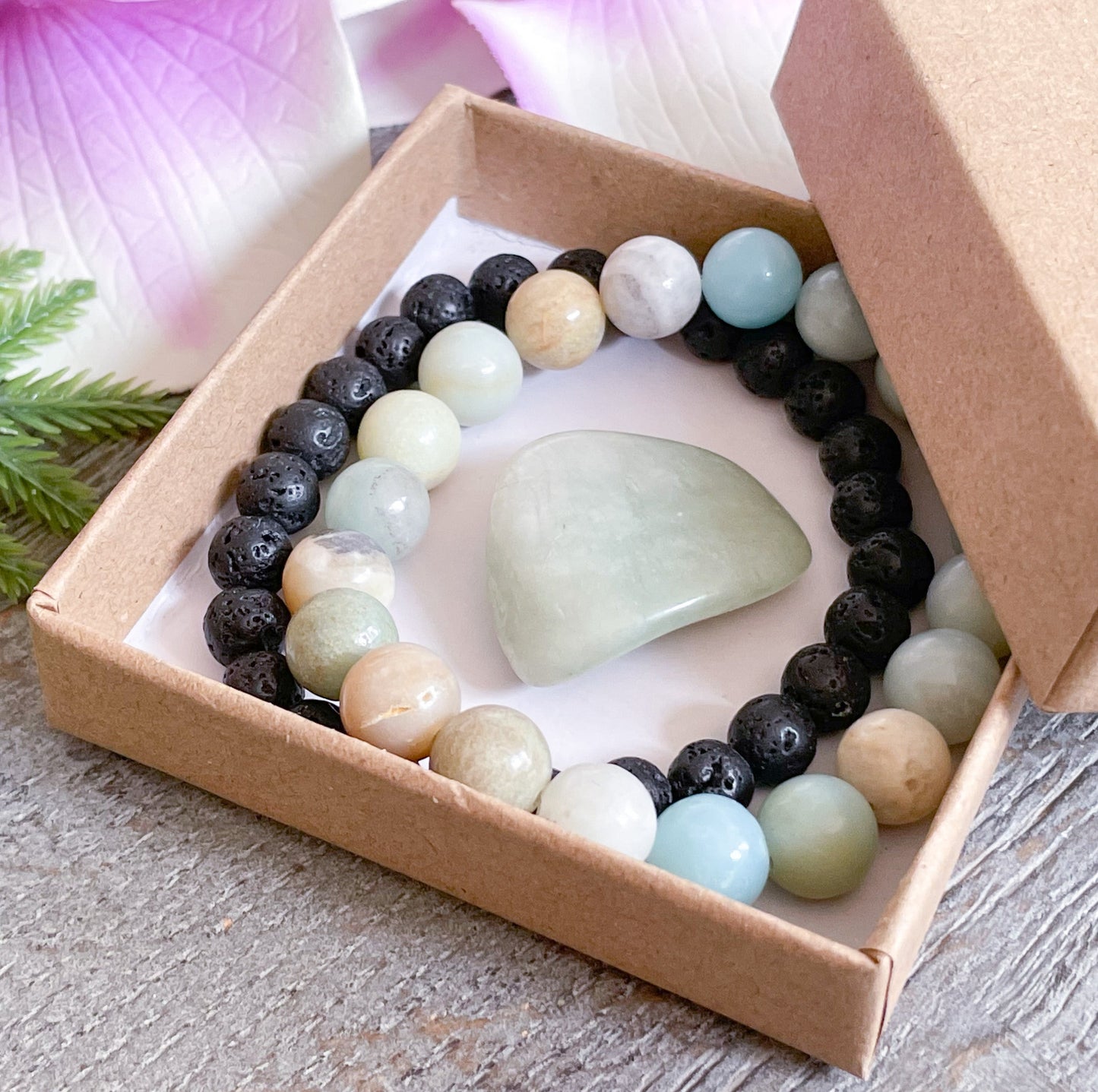 Amazonite Healing Crystals Self Care Gift Package