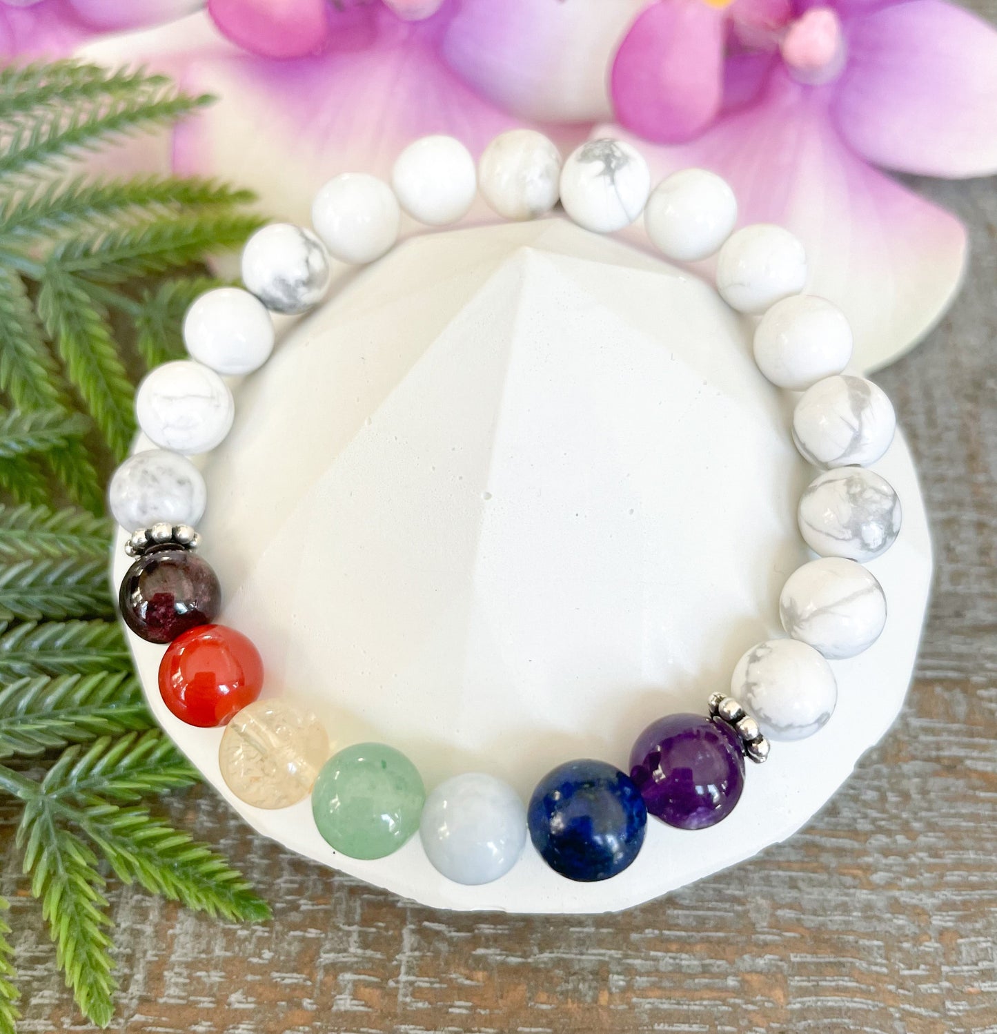 Anxiety Relief Healing Crystal Chakra Bracelet