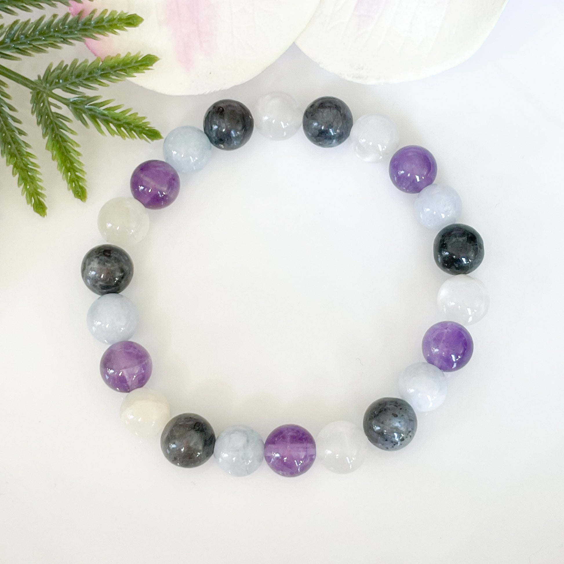 Aquarius Zodiac Gemstone Bracelet