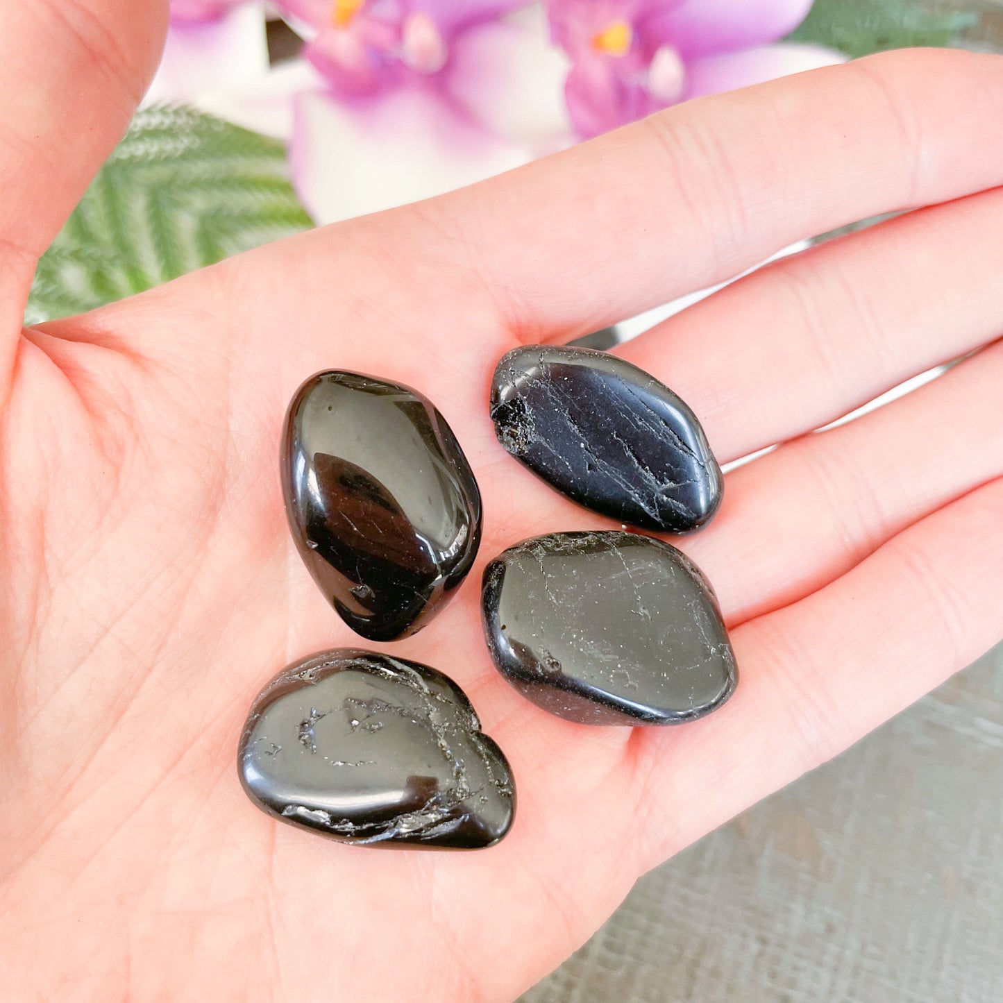 Black Tourmaline Crystal SMALL Tumbled Stone