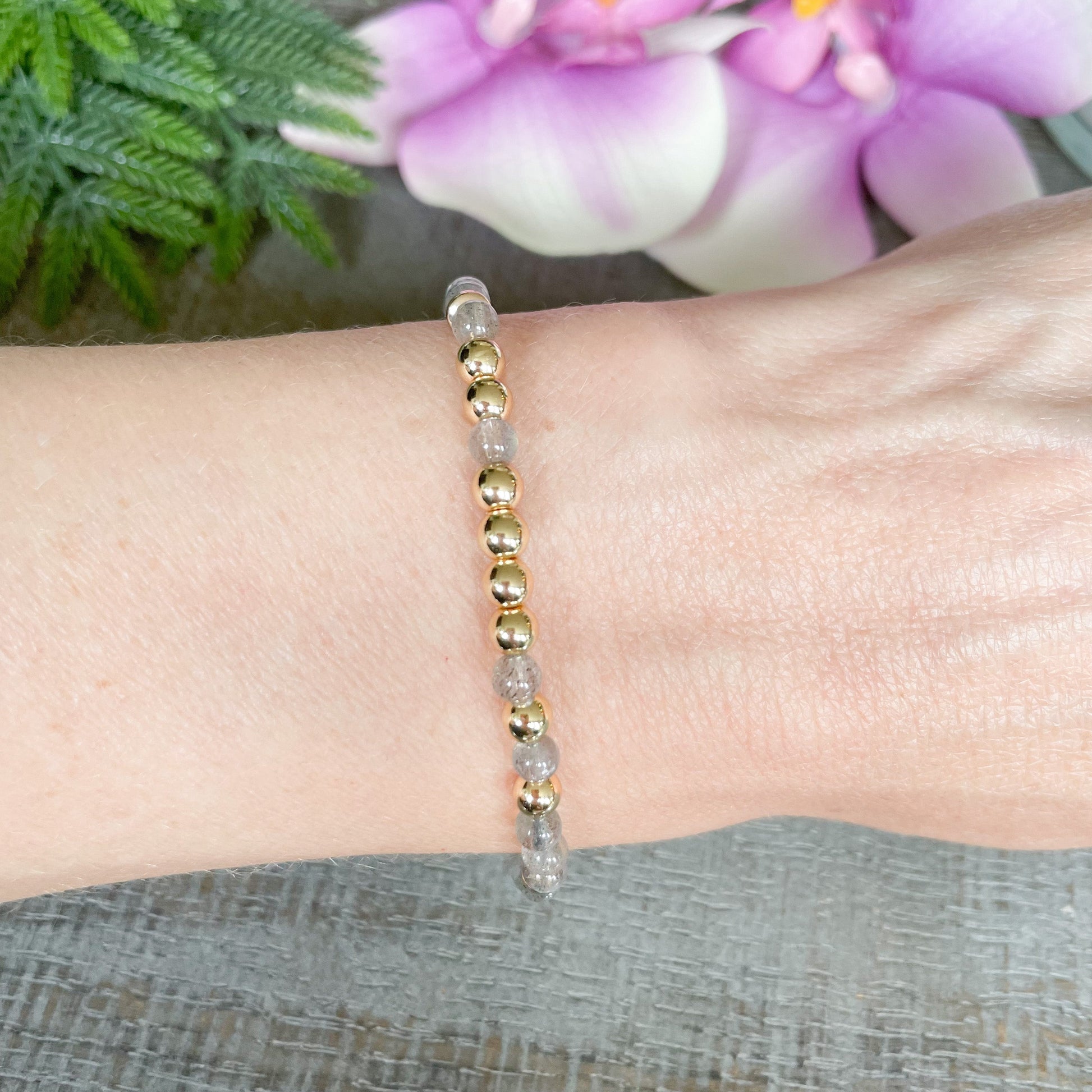 Labradorite Custom Morse Code Bracelet | Send a Secret Message