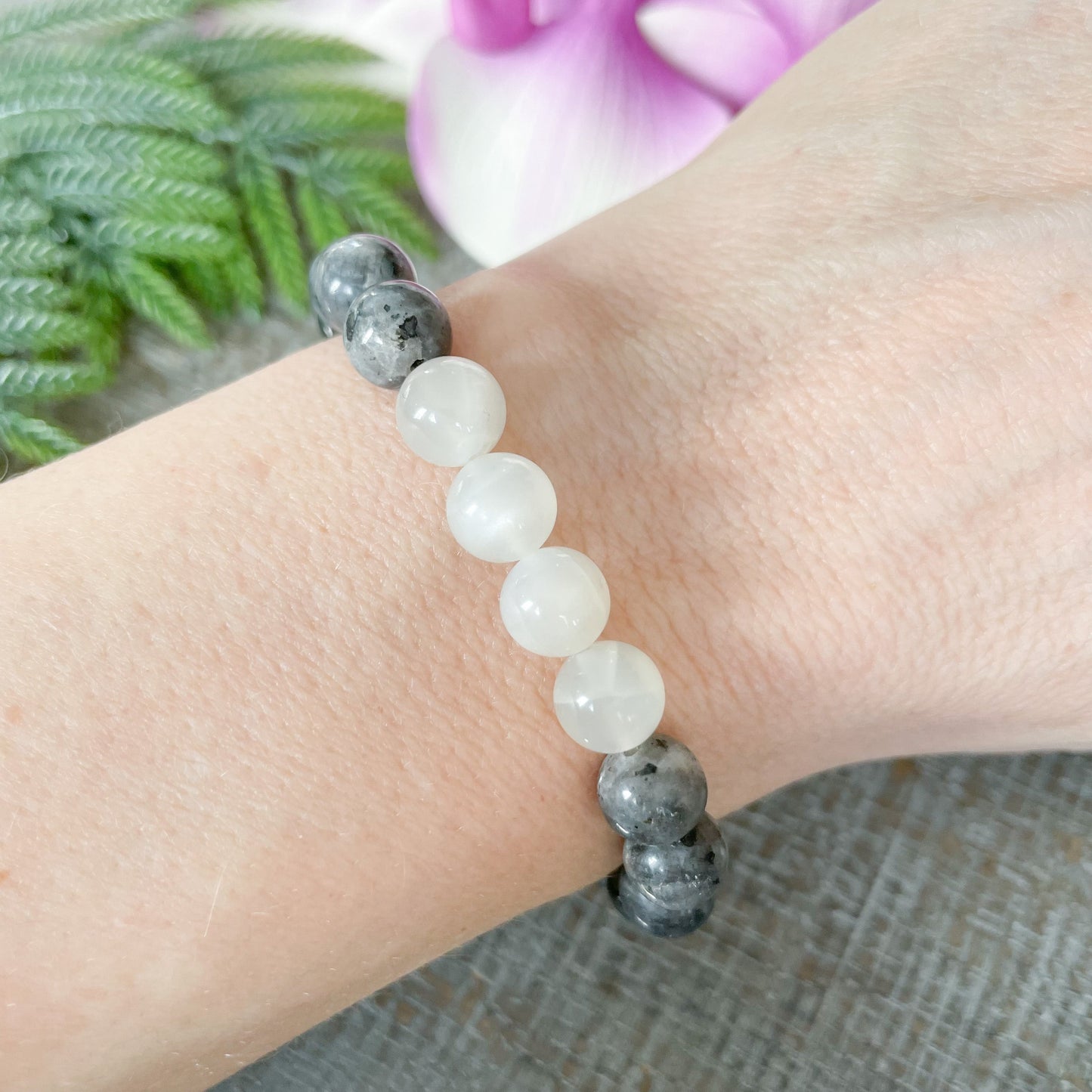 Moon Phases Crystal Beaded Bracelet