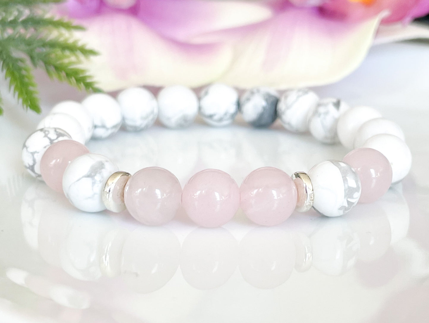 Rose Quartz Beaded Bracelet for Women