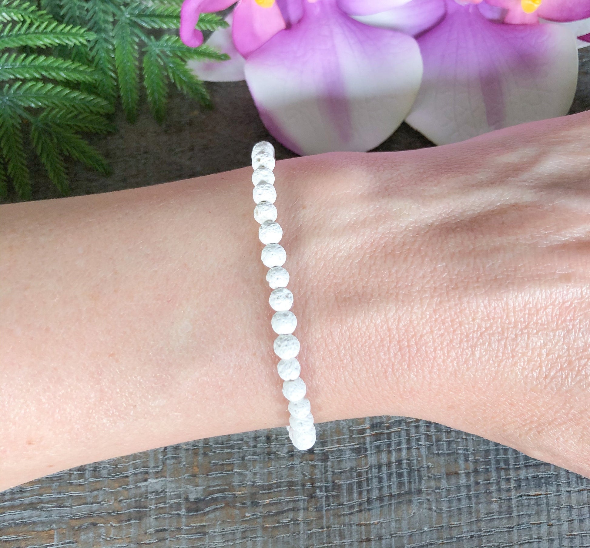 White Lava Stone Diffuser Bracelet