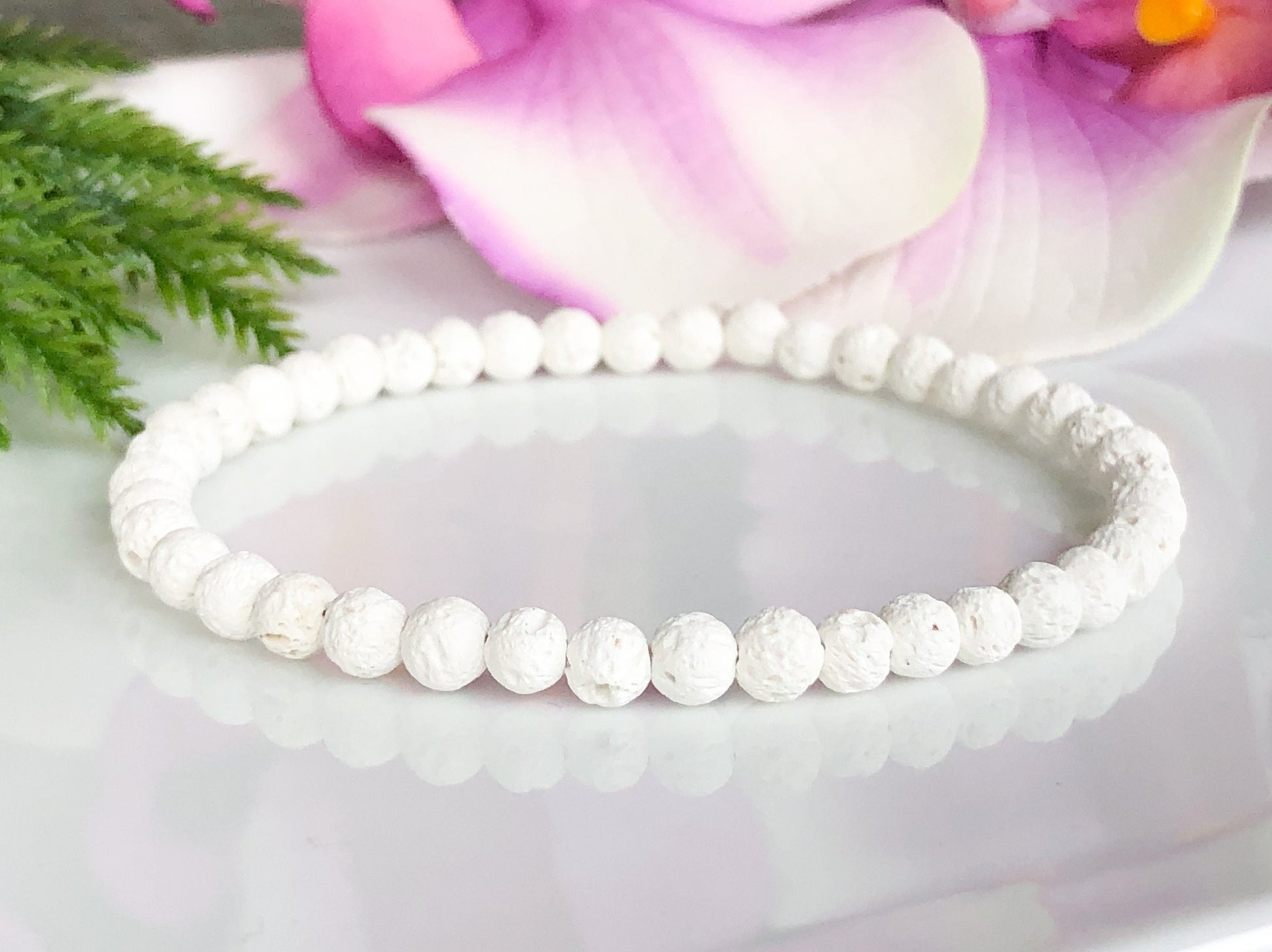 White Lava Stone Diffuser Bracelet